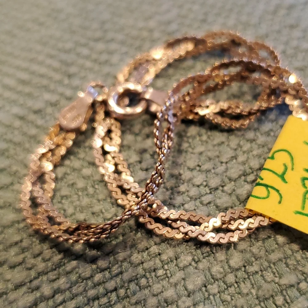 VINTAGE STERLING SILVER Bracelet, Italy, 7